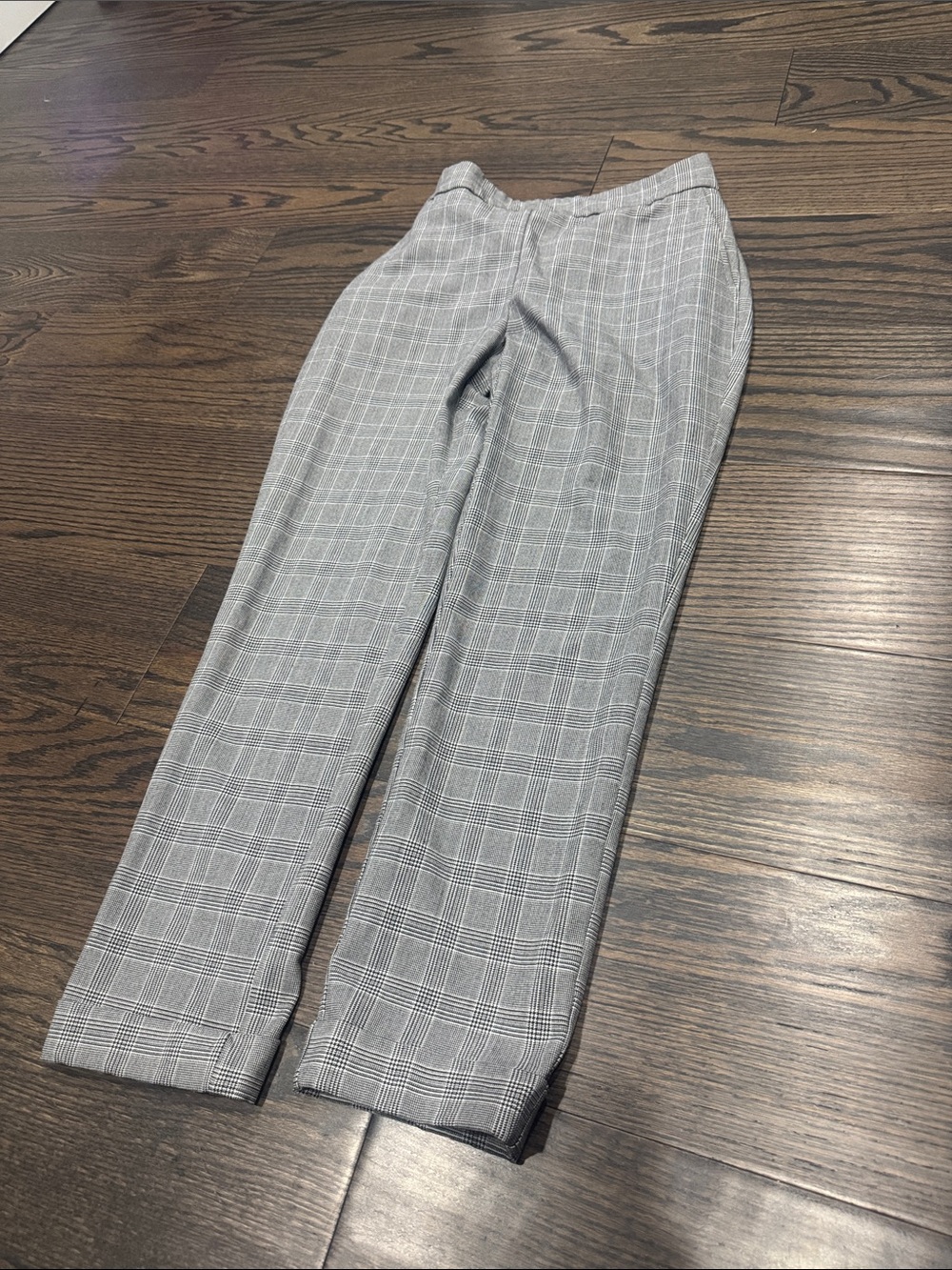 H&M Gray Windowpane Plaid Tailored Pants